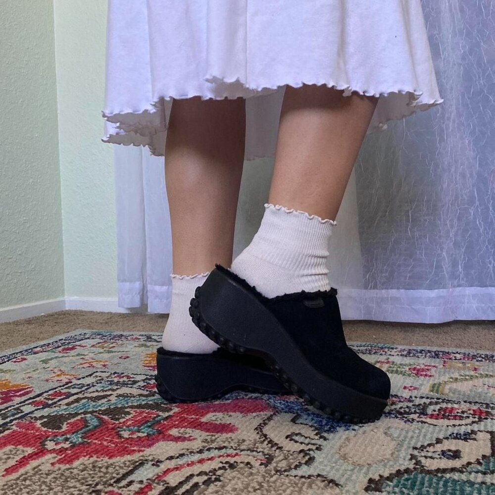 Union Bay Women's White and Black Clogs